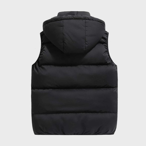 Black Mens Puffer Vest - Picture 2 of 5